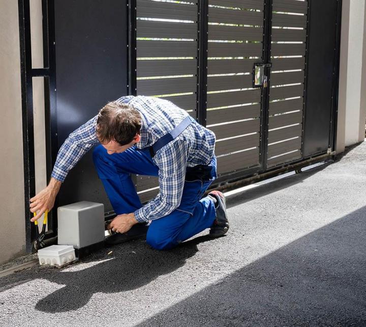Effortless Access: Professional Gate Motor Installations by AA Garage Doors Services.